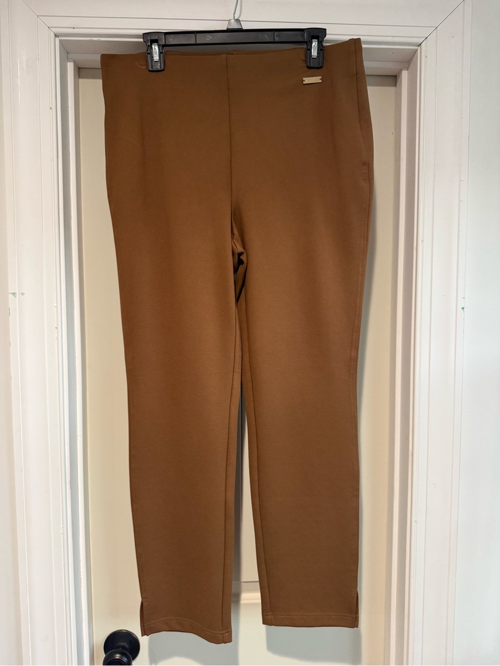 Rafaella Caramel Brown Ponte Slim Pants